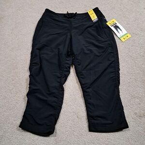 Kirkland Signature Ladies Active Capris Black Size Small Stretch Casual NEW